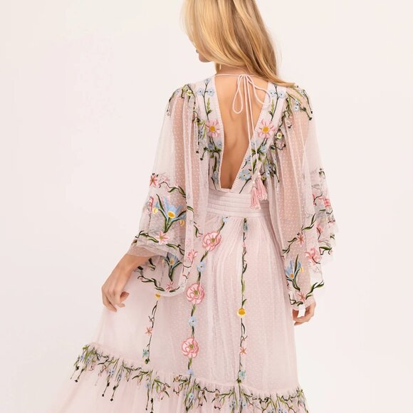 FILLYBOO Angel Maxi Dress In Filigree Nouveau Lavender NWT - Picture 2 of 14